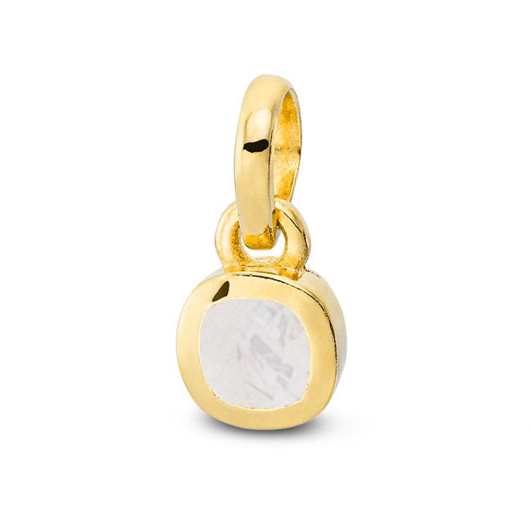 Cocktail Pendant Square Mini Moonstone Goldplated 