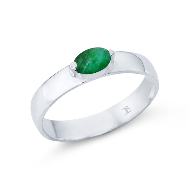 Ring Oval Crown Emerald 