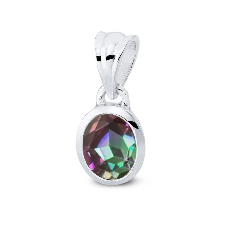 Cocktail Pendant Oval Mystic Topas 