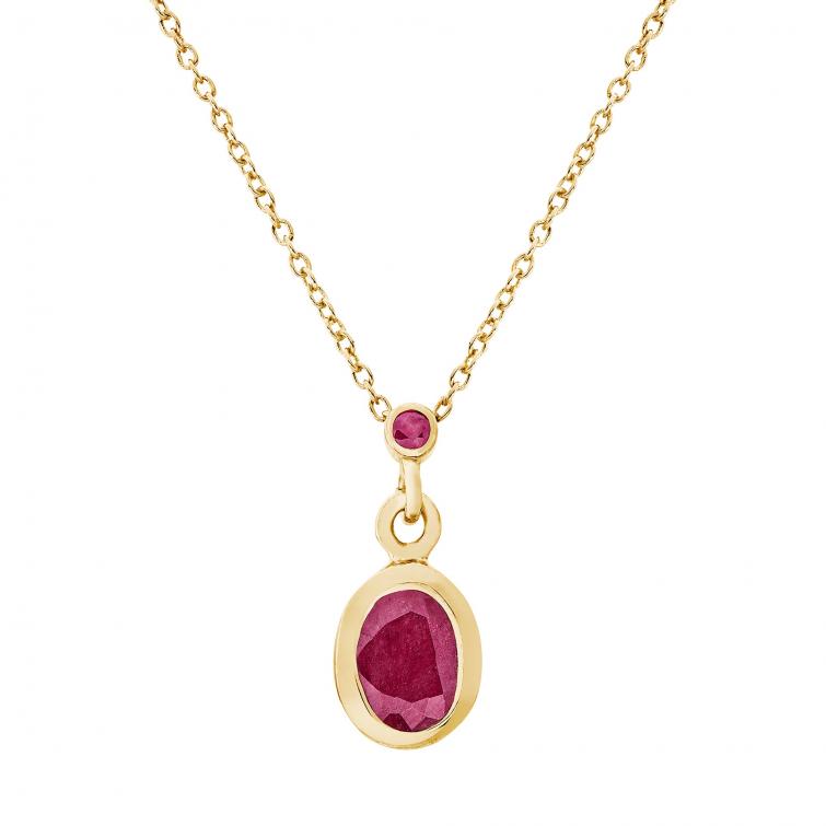 Collier Lunaria Ruby 