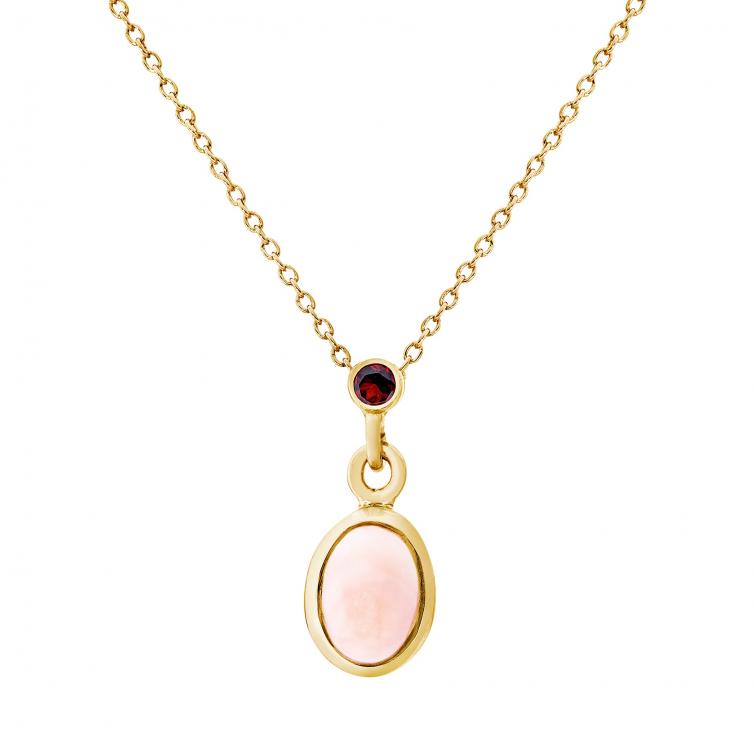 Collier Lunaria Pink Opal 