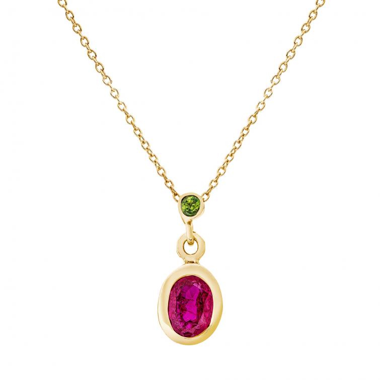 Collier Lunaria Turmalin 