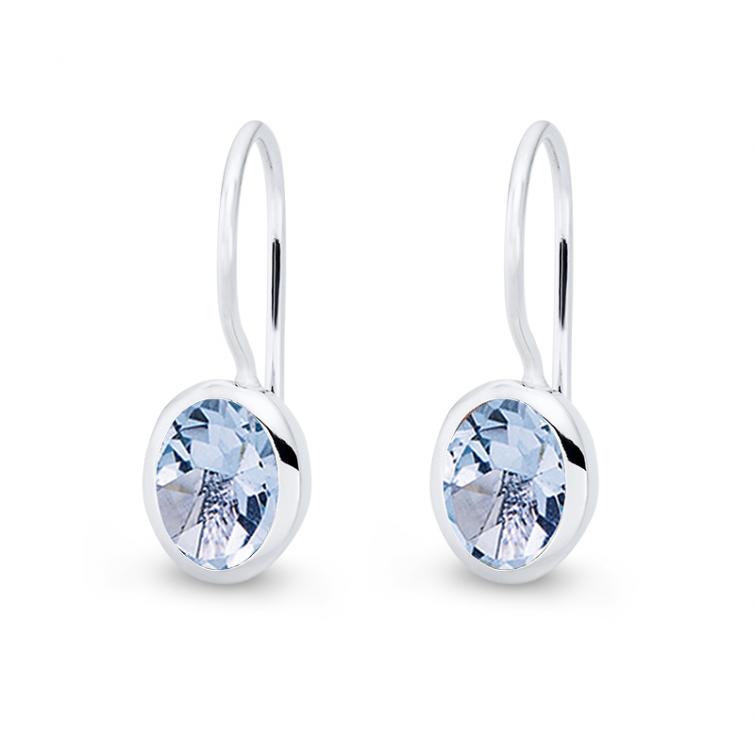 Cocktail Earring Oval Blautopas 