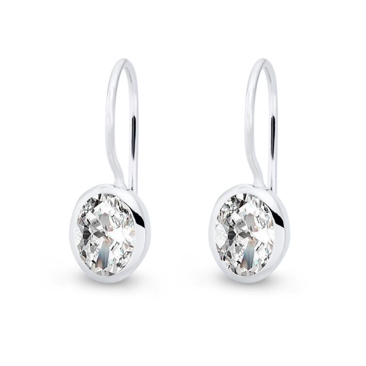Cocktail Earring Oval  Zirkonia 