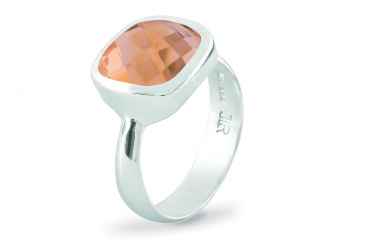 Cocktail Ring Square Citrin 