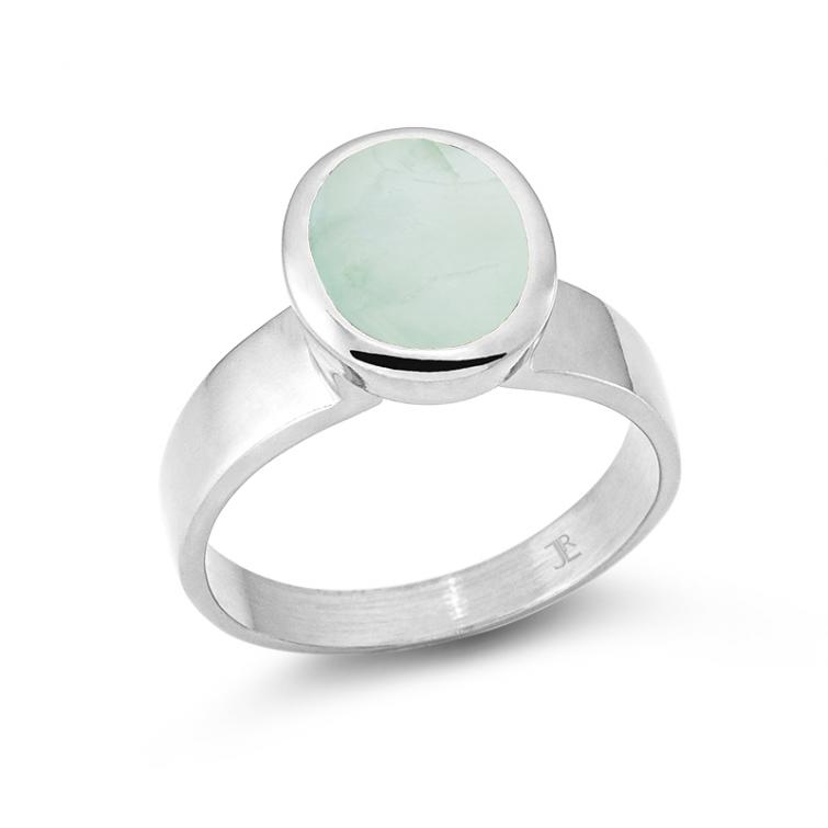 Cocktail Ring Oval Aqua Chalcedony 