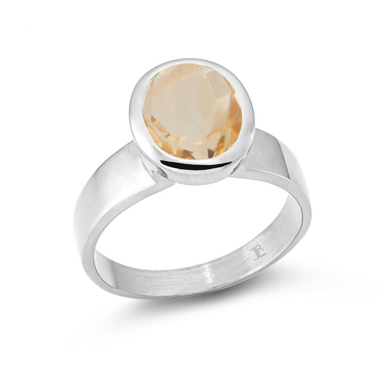 Cocktail Ring Oval Citrine 