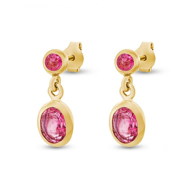 Studs Lunaria Pink Saphire 