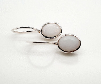 Cocktail Earring Oval Agate 