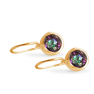 Cocktail Earring Basic Mystic Topaz Goldplated 