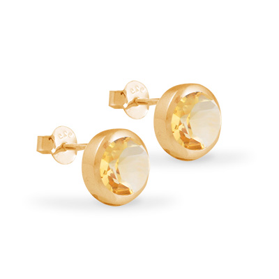 Cocktail Studs Basic Citrine Goldplated 