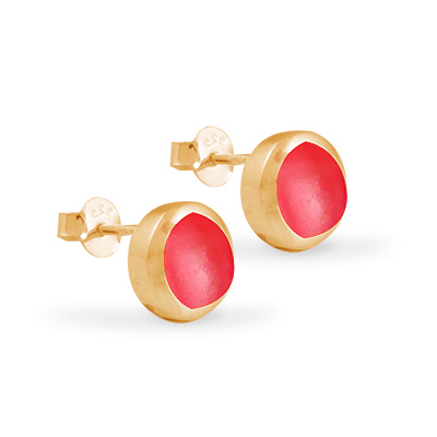 Cocktail Studs Basic Coral Goldplated 