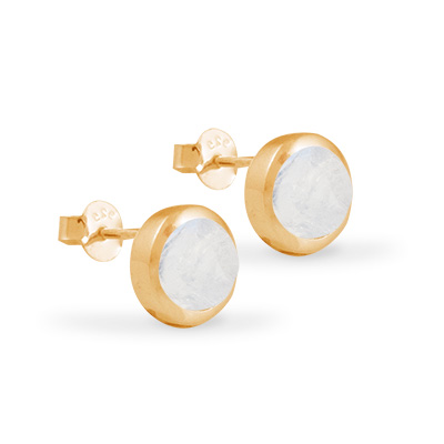Cocktail Studs Basic Moonstone Goldplated 