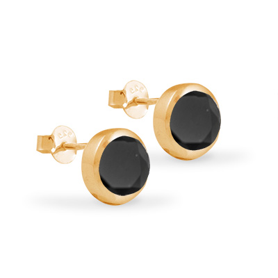 Cocktail Studs Basic Onyx Goldplated 